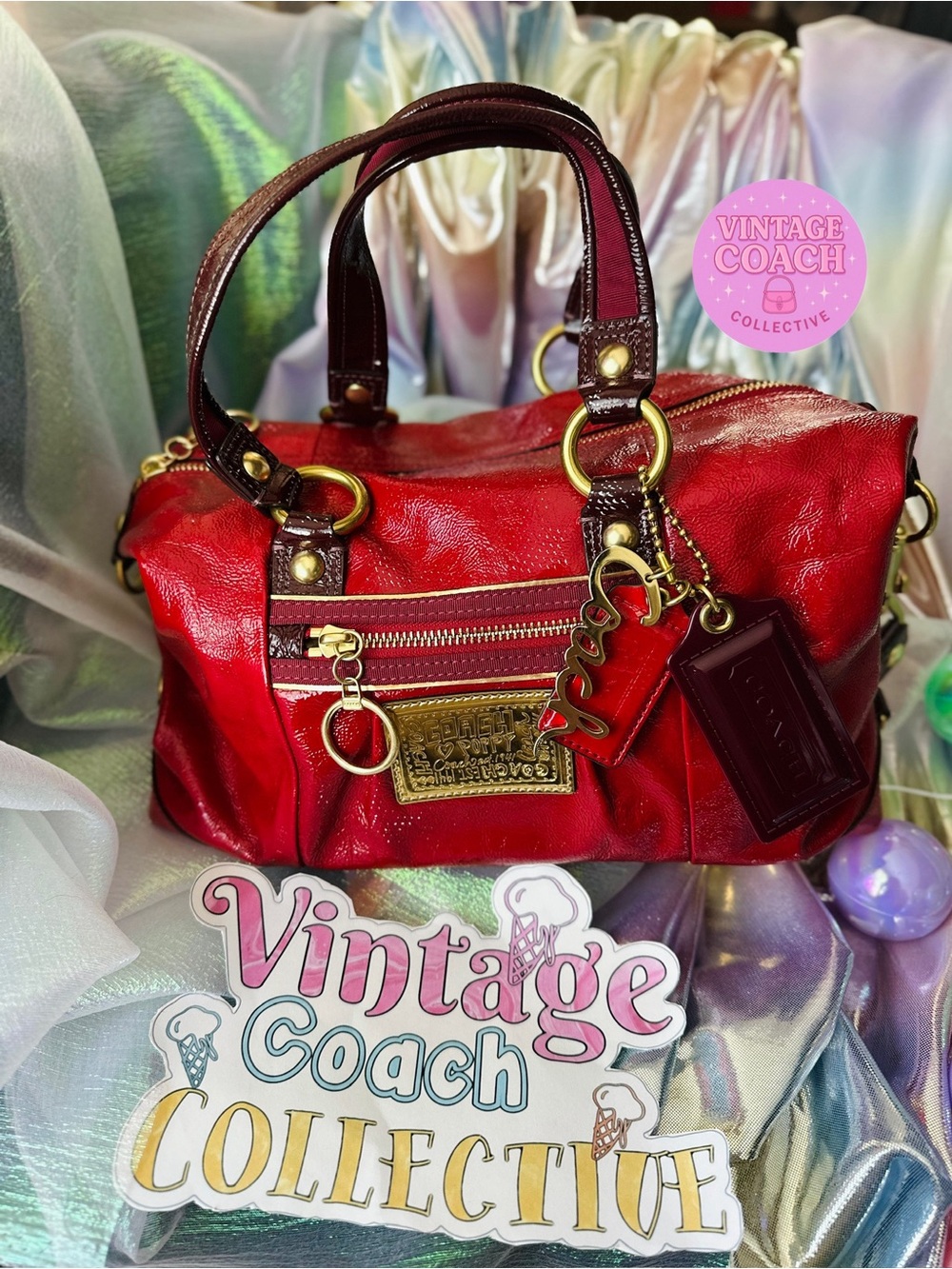 Coach patent leather poppy